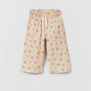 Zara Floral Textured Culottes